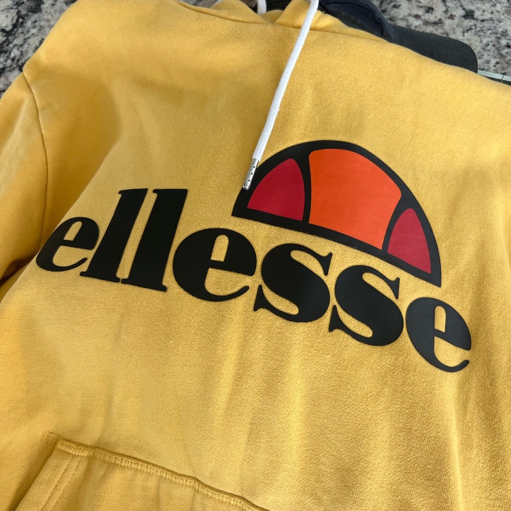 Ellesse Yellow Hoodie with Logo